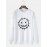 Mens Funny Smile Print Crew Neck Casual Pullover Sweatshirts Winter